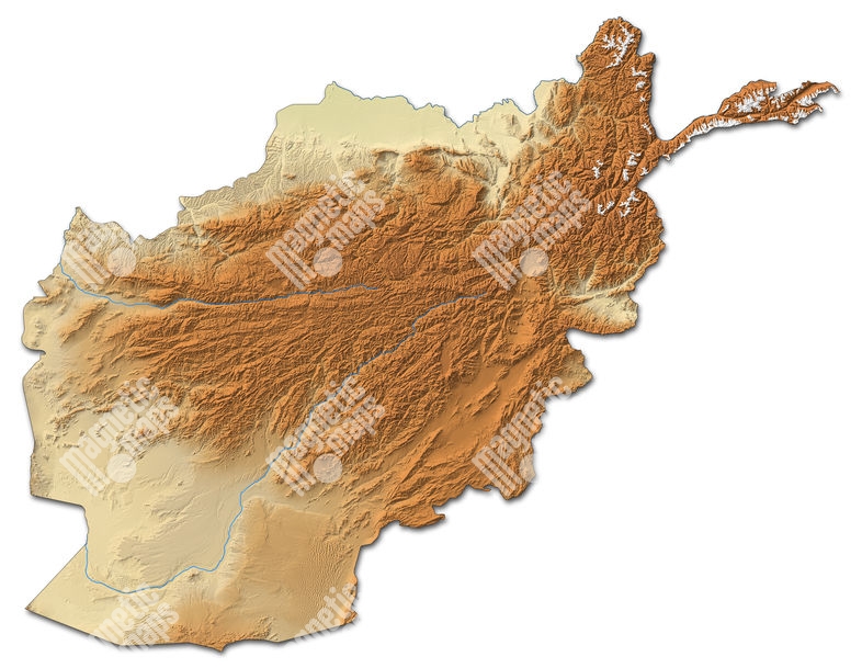 Magnetick Mapa Afganist Nu Geografick Reli Fn