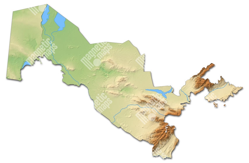 Карта узбекистана 3д